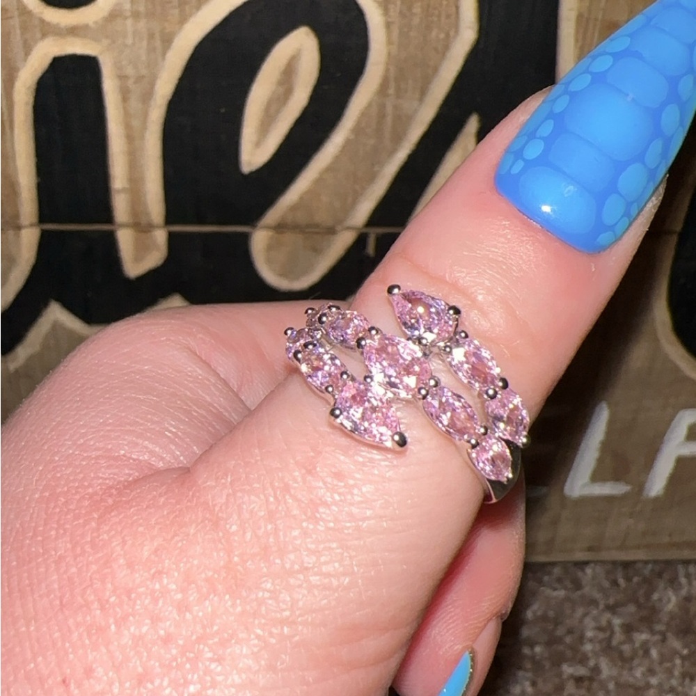 Bomb Party Elegant Pink Gemstone Women's Ring